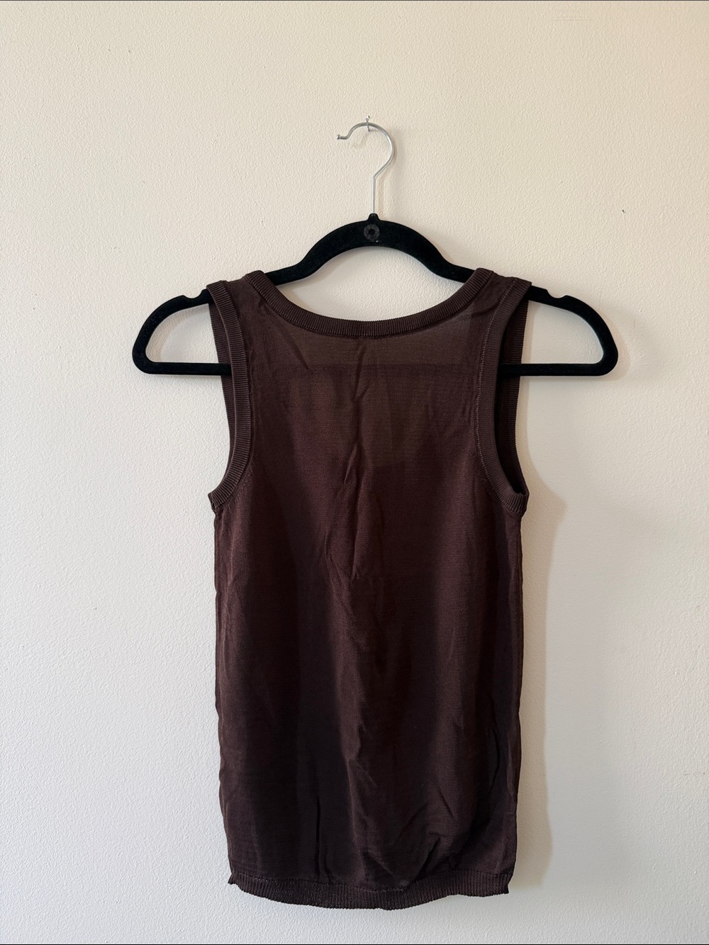 Women's Brown Sheer Tank Top - Classic Sleeveless Tee